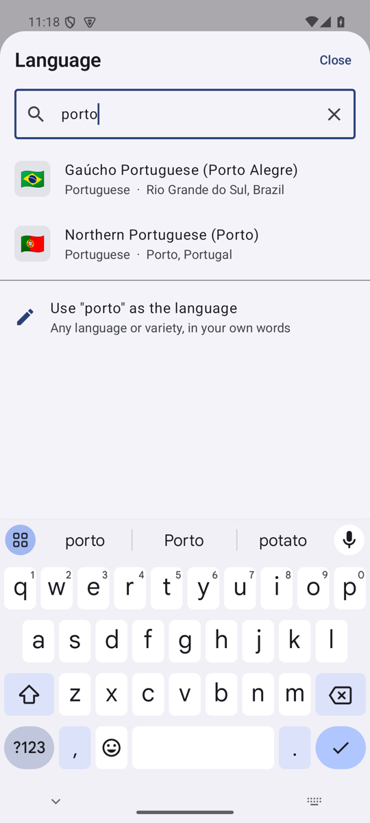 Searching accents by place name